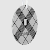 Clan MacFarlane Zwart-wit Tartan Ornament (voorkant)