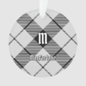 Clan MacFarlane Zwart-wit Tartan Ornament (voorkant)