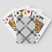 Clan MacFarlane Zwart-wit Tartan Pokerkaarten (Achterkant)