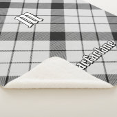 Clan MacFarlane Zwart-wit Tartan Sherpa Deken (3/4)