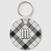 Clan MacFarlane Zwart-wit Tartan Sleutelhanger (Voorkant)