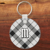 Clan MacFarlane Zwart-wit Tartan Sleutelhanger (Voorkant)