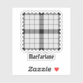 Clan MacFarlane Zwart-wit Tartan Sticker (Vel)