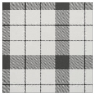 Clan MacFarlane Zwart-wit Tartan Stof