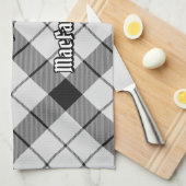 Clan MacFarlane Zwart-wit Tartan Theedoek (Quarter Fold)