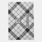 Clan MacFarlane Zwart-wit Tartan Theedoek (Verticaal)