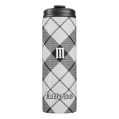 Clan MacFarlane Zwart-wit Tartan Thermosbeker (Voorkant)