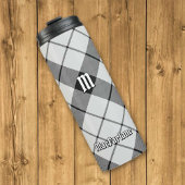 Clan MacFarlane Zwart-wit Tartan Thermosbeker
