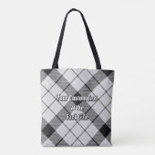 Clan MacFarlane Zwart-wit Tartan Tote Bag (Achterkant)