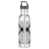 Clan MacFarlane Zwart-wit Tartan Waterfles (Achterkant)