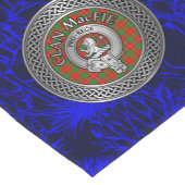 Clan MacFie Crest & Tartan Knot Korte Tafelloper (Hoek)