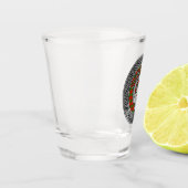 Clan MacFie Crest & Tartan Knot Shot Glas (Links)