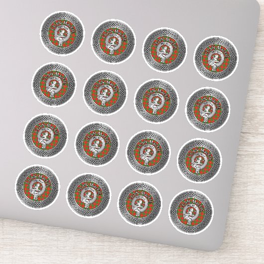 Clan MacFie Crest & Tartan Knot Sticker (Detail)