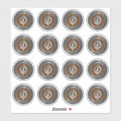 Clan MacFie Crest & Tartan Knot Sticker (Vel)