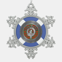 Clan MacFie Crest & Tartan Knot Tin Sneeuwvlok Ornament