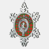Clan MacFie Crest & Tartan Tin Sneeuwvlok Ornament (Rechts)
