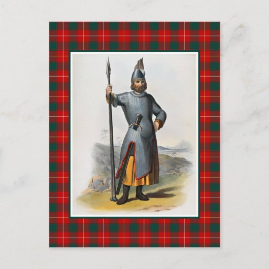Clan MacFie Illustratie Tartan Lijst Briefkaart (Voorkant)