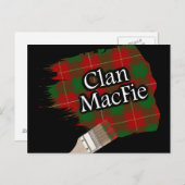 Clan MacFie Scottish Tartan Paint Brush Briefkaart (Voorkant / Achterkant)