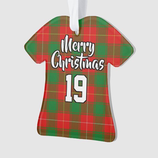 Clan MacFie Tartan KerstJersey Ornament (voorkant)