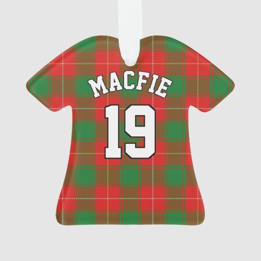 Clan MacFie Tartan KerstJersey Ornament (achterkant)