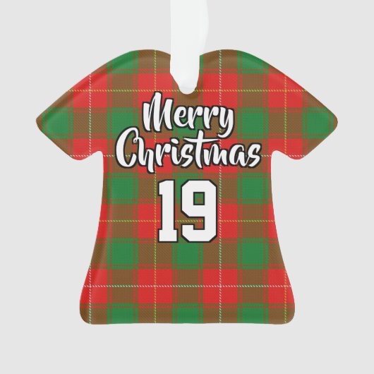Clan MacFie Tartan KerstJersey Ornament (voorkant)