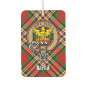 Clan MacGill Crest over Tartan Air Freshener Luchtverfrisser (Voorkant)