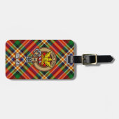Clan MacGill Crest over Tartan Bagagelabel (Voorkant horizontaal)