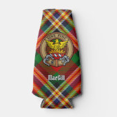 Clan MacGill Crest over Tartan Bottle Cooler (Voorkant)