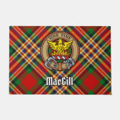 Clan MacGill Crest over Tartan Deurmat (Voorkant)