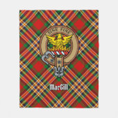 Clan MacGill Crest over Tartan Fleece Deken (Voorkant)