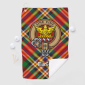 Clan MacGill Crest over Tartan Golfhanddoek (Insitu)