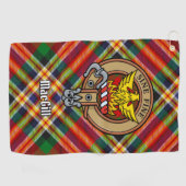 Clan MacGill Crest over Tartan Golfhanddoek (Horizontaal)