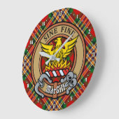 Clan MacGill Crest over Tartan Grote Klok (Hoek)