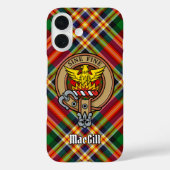 Clan MacGill Crest over Tartan iPhone Case (Achterkant)
