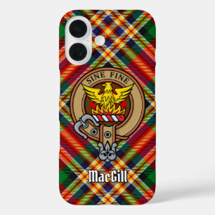 Clan MacGill Crest over Tartan iPhone Case