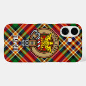 Clan MacGill Crest over Tartan iPhone Case (Achterkant (horizontaal))