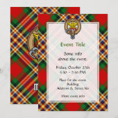 Clan MacGill Crest over Tartan Kaart (Voorkant / Achterkant)