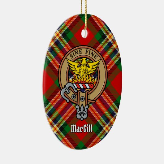 Clan MacGill Crest over Tartan Keramisch Ornament (Rechts)