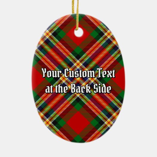 Clan MacGill Crest over Tartan Keramisch Ornament (Achterkant)