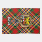 Clan MacGill Crest over Tartan Kitchen Towel Theedoek (Horizontaal)
