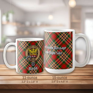 Clan MacGill Crest over Tartan Koffiemok