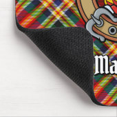 Clan MacGill Crest over Tartan Muismat (Hoek)