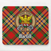 Clan MacGill Crest over Tartan Muismat (Voorkant)