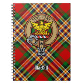 Clan MacGill Crest over Tartan Notitieboek (Voorkant)