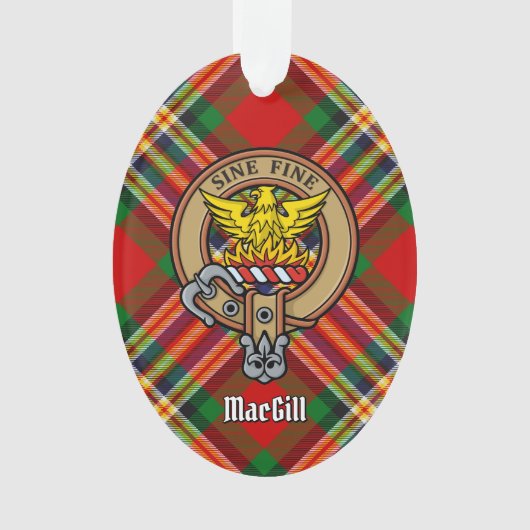 Clan MacGill Crest over Tartan Ornament (voorkant)