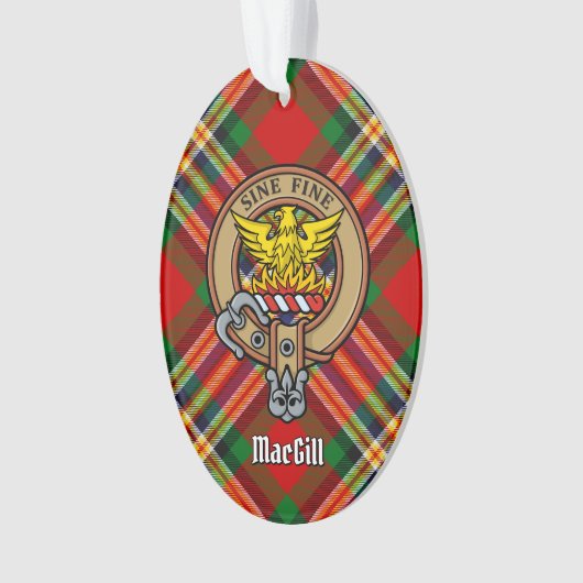 Clan MacGill Crest over Tartan Ornament (voorkant)