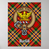 Clan MacGill Crest over Tartan Poster (Voorkant)