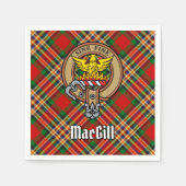 Clan MacGill Crest over Tartan Servet (Voorkant)