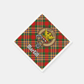 Clan MacGill Crest over Tartan Servet (Hoek)