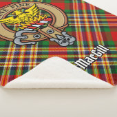 Clan MacGill Crest over Tartan Sherpa Deken (3/4)